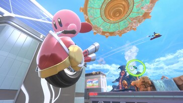 Kirby åker på en maskin i Kirby Air Riders (Bildkälla: Nintendo)