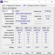 CPU-Z: RAM-kortplats 1