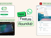 WhatsApps senaste förbättringar omfattar registrering via iPad, förbättrat stöd för PDF-filer och delning av musik. 