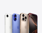 Reklambild som visar kamerorna för alla iPhone 16-varianter mot grå bakgrund. (Bildkälla: Apple)