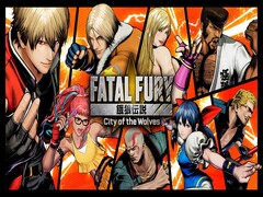 Officiellt reklammaterial för Fatal Fury: City of the Wolves.