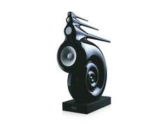 En reklambild för Bowers &amp;amp; Wilkins berömda golvhögtalare Nautilus, mot en vit bakgrund. (Bildkälla: Bowers &amp;amp; Wilkins)
