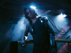 En skärmdump av Keanu Reeves som Johnny Silverhand i Cyberpunk 2077 (bildkälla: SteamDB)