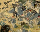 En bild som visar en borg i Stronghold Crusader 2.