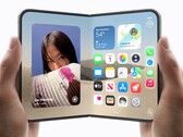 Två händer håller varsin iPhone Duo, en hopvikt och en utfälld