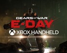 Xbox Handheld-logotypen på bannern för Gears of War: E-Day