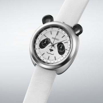 Seiko power design project panda-kronografen i vitt