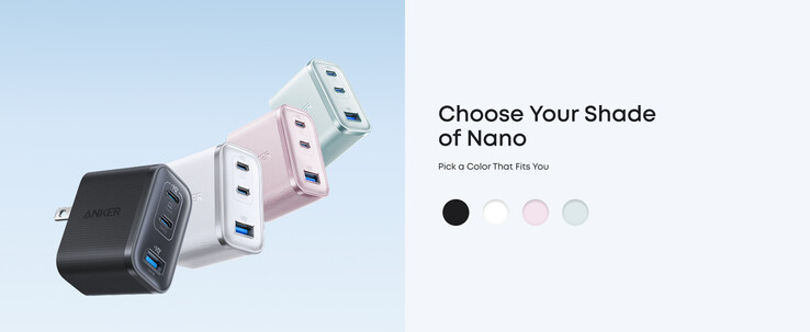 Anker Nano Charger (70W, 3 Ports) kan komma att erbjudas i flera olika färger i framtiden. (Bildkälla: Anker)