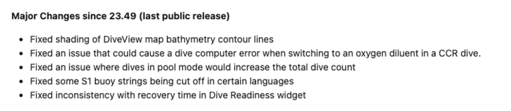 Release Notes för Garmin Descent Mk3/Mk3i systemprogramvara 25.14