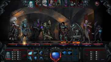 En bild som visar en strid i Iratus: Lord of the Dead.