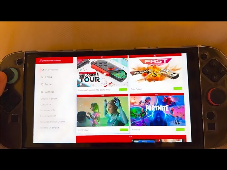 Nintendo Switch 2 eShop-prestanda (Bildkälla: skärmdump, Switch 2 subreddit)
