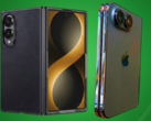 Läckt Galaxy Z Fold 8 Wide-fodral (vänster) vs läckt iPhone Ultra-designmodell (höger).