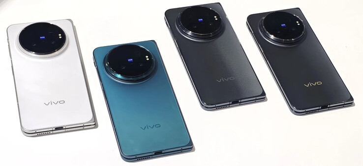 Vivo X Fold6 i sina fyra lanseringsfärger.