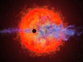 En konstnärsillustration som visar en exoplanet och en stjärna.