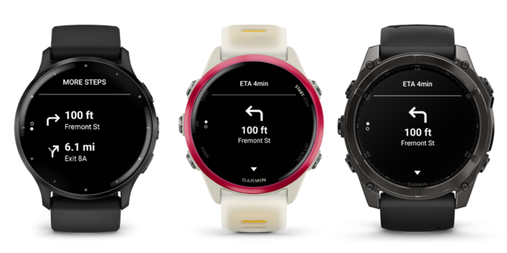 Skärmdumpar av Google Maps-appen för Garmins smartklockor. (Bildkälla: Garmin Connect IQ Store)