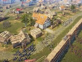 En bild som visar en belägring i Knights of Honor II: Sovereign.