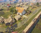 En bild som visar en belägring i Knights of Honor II: Sovereign.