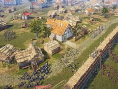En bild som visar en belägring i Knights of Honor II: Sovereign.