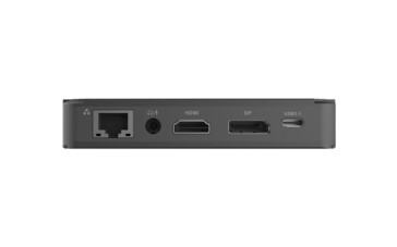 RJ45 (10/100/1000 Ethernet), kombinerad port för hörlurar/mikrofoner, HDMI 2.0, DisplayPort 1.4, USB 3.1 (1 Type-C)