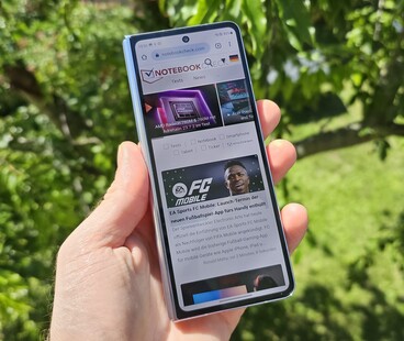 Den externa skärmen på Galaxy Z Fold5