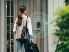 Aqara Smart Lock U400 visas utanför hemmet (Bildkälla: Aqara PR)