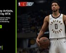 En bild som presenterar Nvidias DLSS 5-teknik med NBA 2K27 i fokus