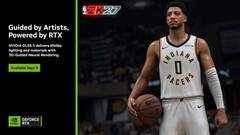 En bild som presenterar Nvidias DLSS 5-teknik med NBA 2K27 i fokus