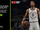 En bild som presenterar Nvidias DLSS 5-teknik med NBA 2K27 i fokus