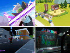 Medurs från övre vänstra hörnet - Dragon Ball Gekishin Squadra, Transit King Tycoon, Stanley Says och cLocked In. På bilden - skärmdumpar från de ovannämnda spelen. (Bildkälla: Steam - Redigerad)