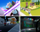 Medurs från övre vänstra hörnet - Dragon Ball Gekishin Squadra, Transit King Tycoon, Stanley Says och cLocked In. På bilden - skärmdumpar från de ovannämnda spelen. (Bildkälla: Steam - Redigerad)