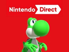Yoshi avbildad under Nintendo Direct-logotypen (Bildkälla: Nintendo of America med redigeringar)
