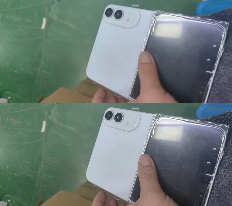 Läckt iPhone Ultra-docka. Originalbild (överst) jämfört med uppskalad bild (nederst).