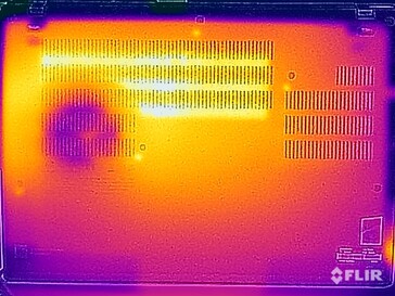 Yttemperaturer under stresstestet (nedre delen)