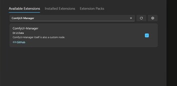 En skärmdump av menyn Tillgängliga tillägg för ComfyUI i Stability Matrix. (Bildkälla: Windows Screen Capture)