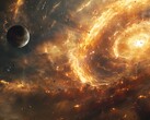 En bild som visar en planet nära ett svart hål. (Bildkälla: Kyraxys - Pixabay)
