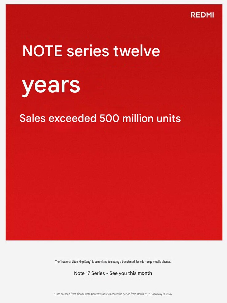 Redmi Note -serien 17 har nu officiellt bekräftats.