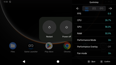 Sidofältet visar systemets prestanda och användning (Bildkälla: Notebookcheck)