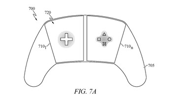 Illustration från Sony-patent för potentiell PS6-kontroller som visar virtuell layout