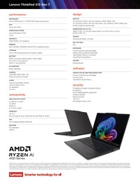 Specifikationer Lenovo ThinkPad X13 G7 AMD.