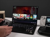 Asus TUF Gaming A14 med SteamOS 3.9 tillsammans med ett Steam Deck