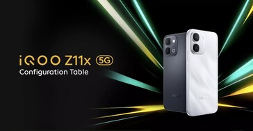 IQoo Z11x i färgerna silver och svart
