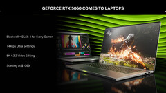 RTX 5060 GPU för bärbara datorer är nu officiell (bildkälla: Nvidia)