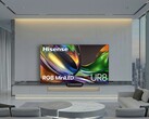 Hisense's UR8 (bilden) och UR9 RGB MiniLED TV-apparater visas på CES 2026. (Bildkälla: Hisense)