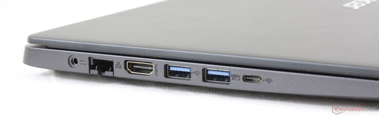 Vänster: AC-adapter, Gigabit RJ-45, HDMI, 2x USB 3.1 Gen. 1 Typ A, USB 3.1 Gen. 1 Typ C