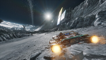 På bilden: En skärmbild från spelet STAR WARS: Galactic Racer.