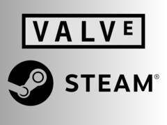 Valve- och Steam-logotyper (Bildkälla: Valve Corporation, Public domain, via Wikimedia Commons, DemonDays64, modifiering av Valve Corporation-fil, Public domain, via Wikimedia Commons)