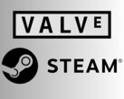 Valve- och Steam-logotyper (Bildkälla: Valve Corporation, Public domain, via Wikimedia Commons, DemonDays64, modifiering av Valve Corporation-fil, Public domain, via Wikimedia Commons)