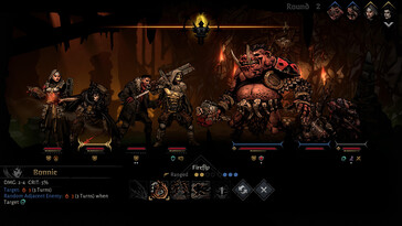 På bilden: En skärmdump från spelet Darkest Dungeon II.