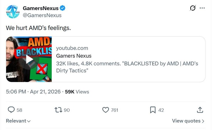 Spelarna Nexus hävdar att de sårat AMD:s känslor.