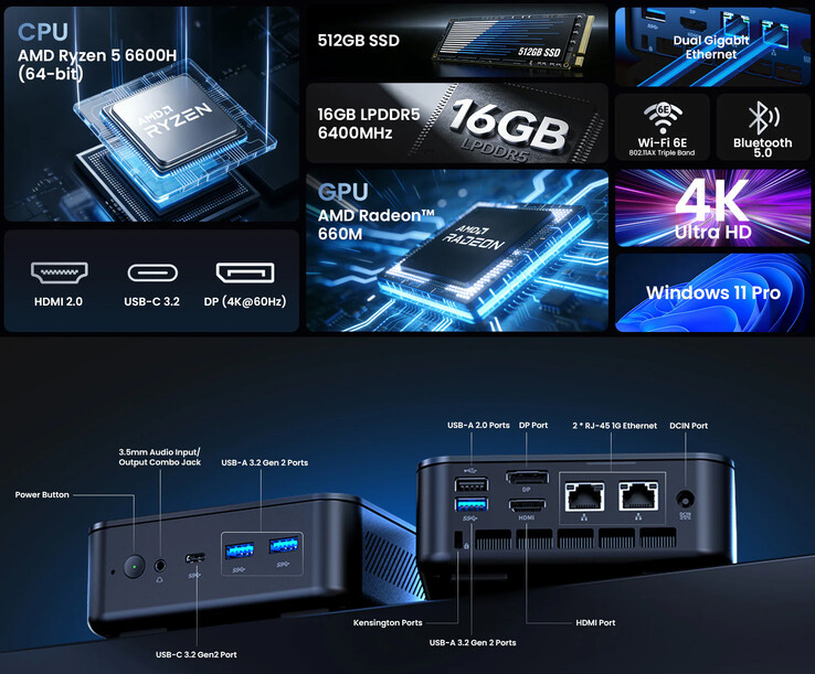 Viktiga egenskaper och portval hos Minix NR660 LP